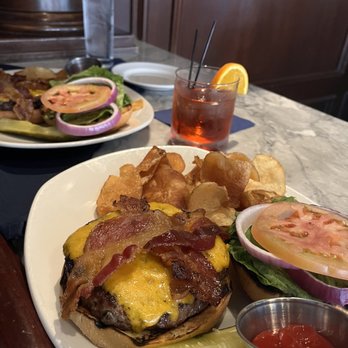 Blue Point Grille signature dishes Blue Point BurgerAlaskan King CrabLobster Bisque