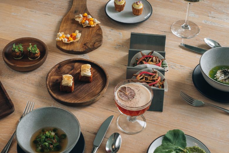 Vicia signature dishes  The menu consists of a multi-course tasting format that changes frequently to reflect seasonal availability and chef's creativity, often showcasing inventive vegetable preparations alongside responsibly sourced proteins.
